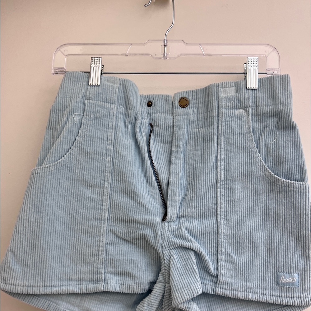 Hammies Baby Blue Women’s High Waist Corduroy Shorts Size 30